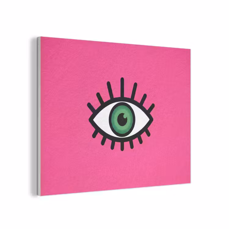 Minimalistisch - Oog - Roze PET vilt klein -3d