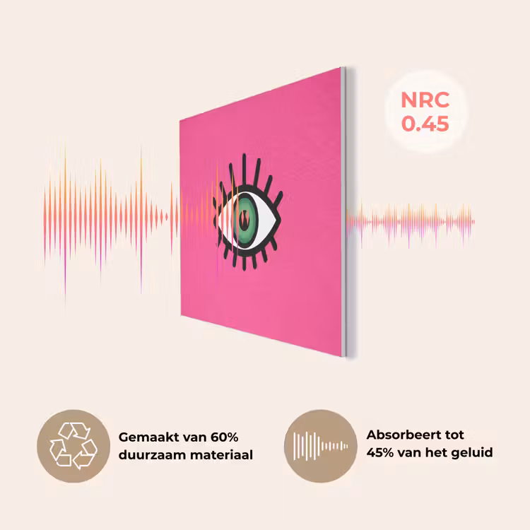 Minimalistisch - Oog - Roze PET vilt klein -USP_NL