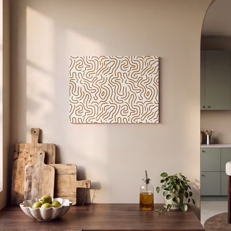 Minimalistisch - Patroon - Terracotta PET vilt klein 837 -sfeer2