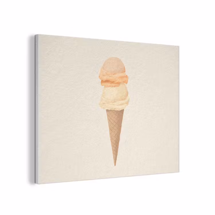 Minimalistisch - Schepijs - Hoorntje - Beige PET vilt klein -3d