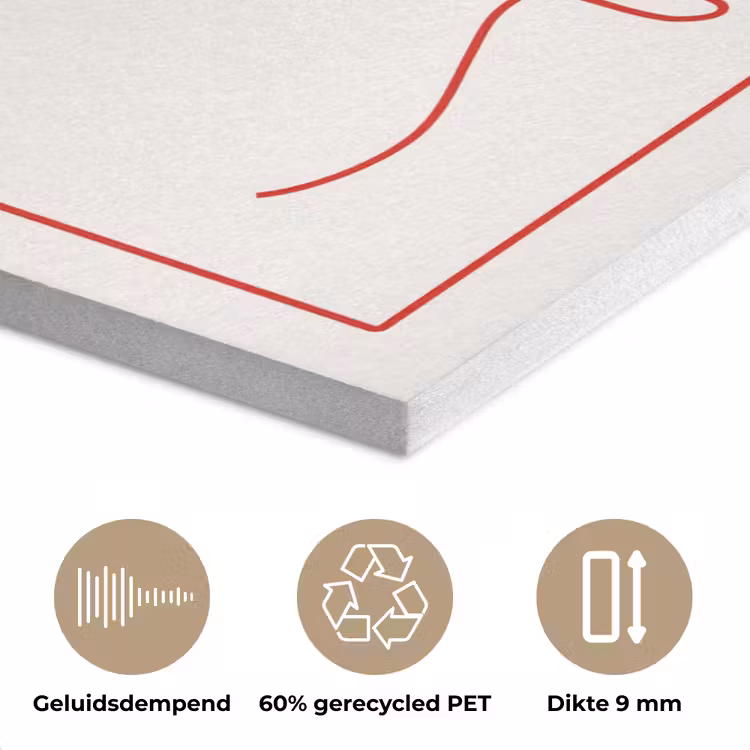 Minimalistisch - Vork - Lepel - Lijntekening PET vilt klein -closeup_NL