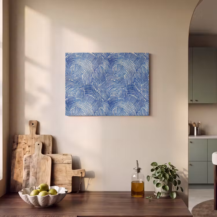 Modern - Abstract - Blauw PET vilt klein 837 -sfeer2
