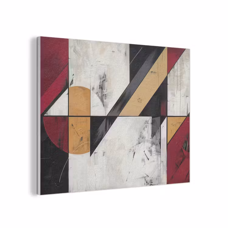 Modern - Abstract - Geometrisch - Rood - Industrieel PET vilt klein -3d