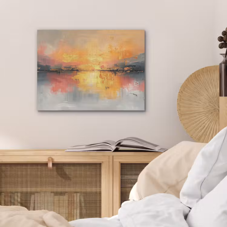 Modern - Abstract - Goud - Roze PET vilt klein -sfeer3