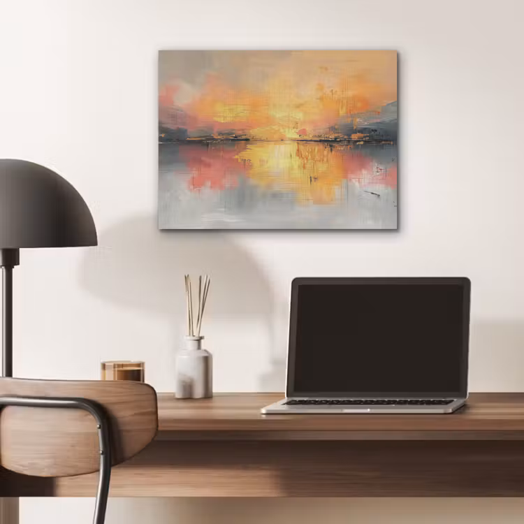 Modern - Abstract - Goud - Roze PET vilt klein -sfeer5