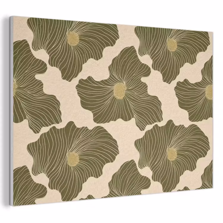 Modern - Abstract - Groen PET vilt klein 837 -3d
