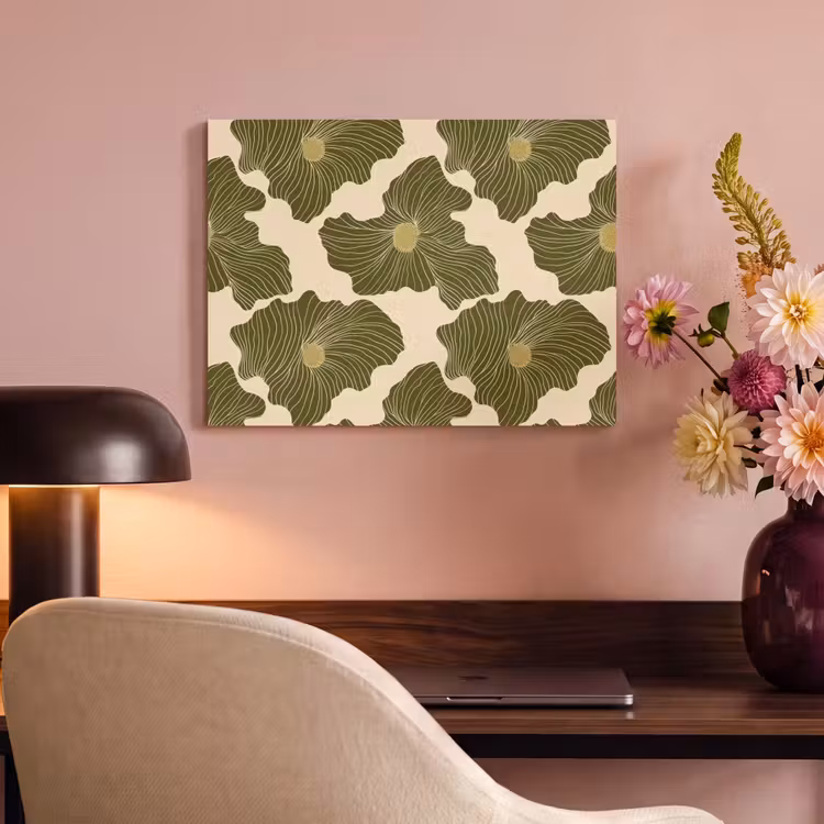 Modern - Abstract - Groen PET vilt klein 837 -sfeer3
