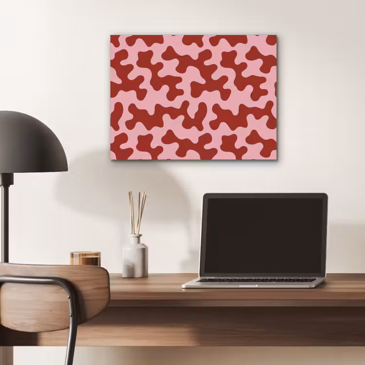 Modern - Abstract - Rood PET vilt klein 837 -sfeer5