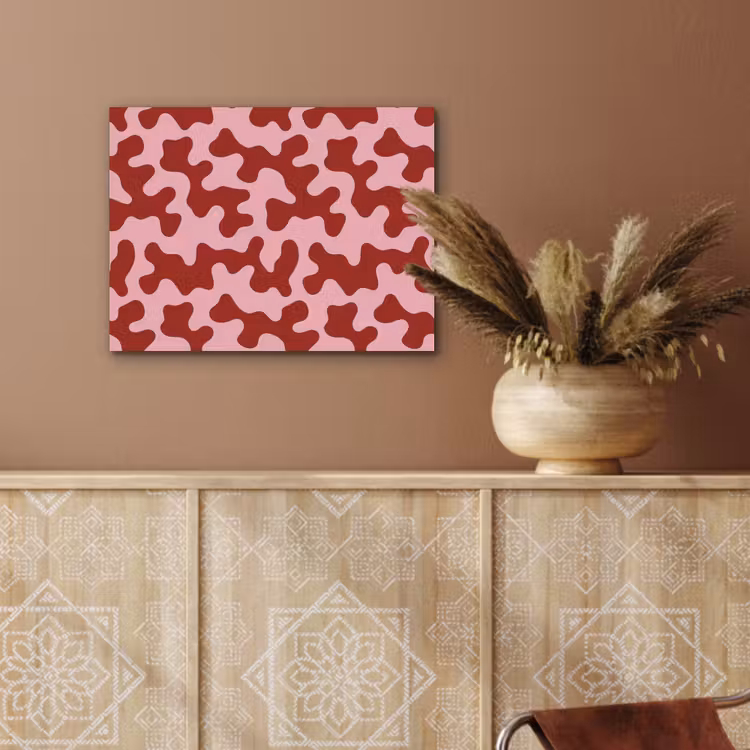 Modern - Abstract - Rood PET vilt klein 837 -sfeer4