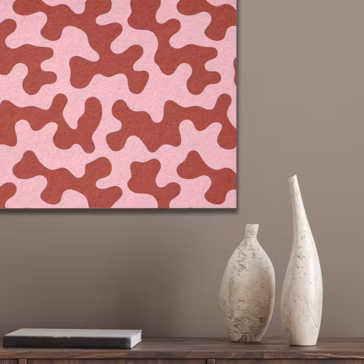 Modern - Abstract - Rood PET vilt klein 837 -sfeer6_closeup