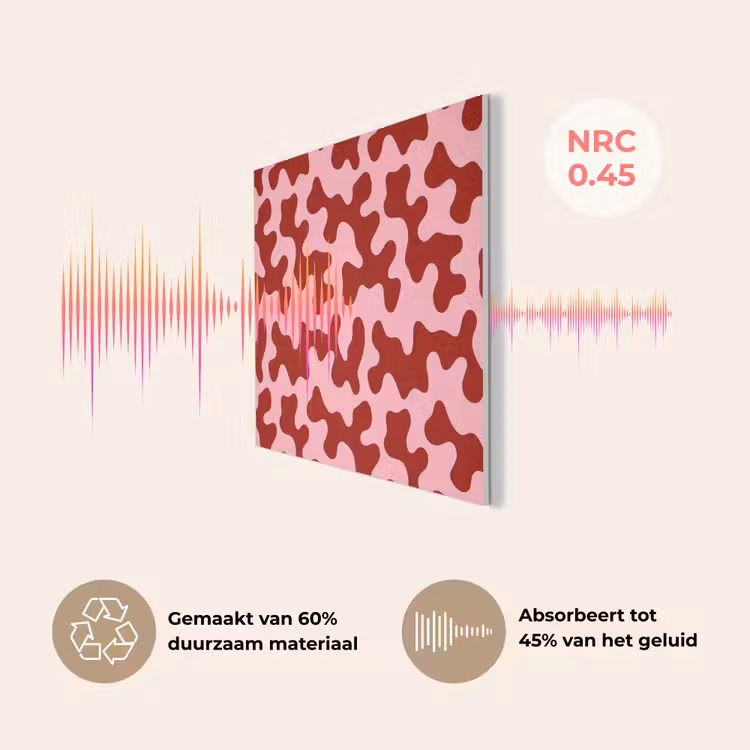 Modern - Abstract - Rood PET vilt klein 837 -USP_NL