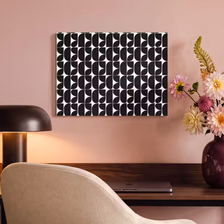 Modern - Geometrisch - Zwart PET vilt klein 837 -sfeer3