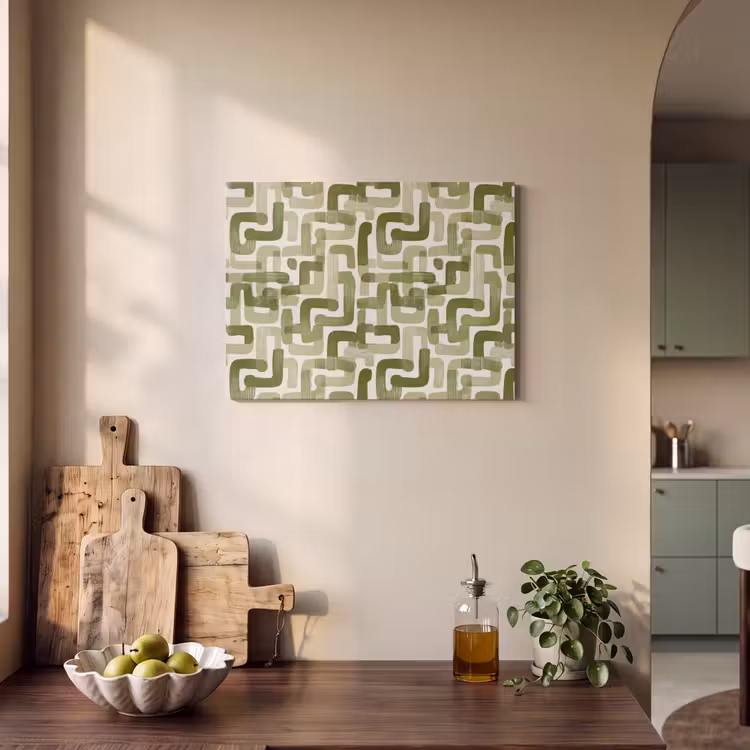 Modern - Grafisch - Groen PET vilt klein 837 -sfeer2