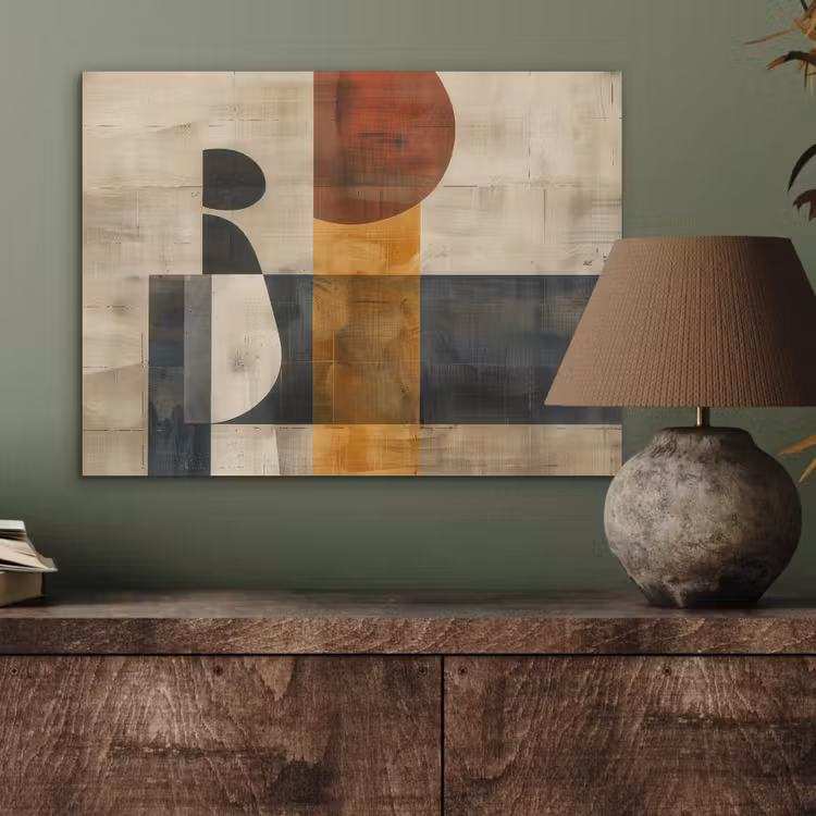 Modern - Kunst - Beige - Industrieel PET vilt klein -sfeer2