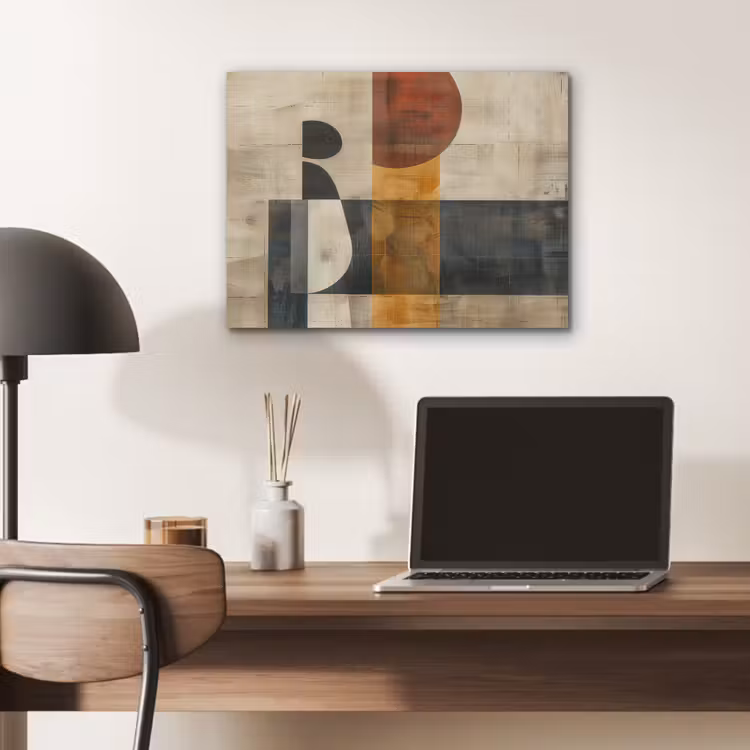 Modern - Kunst - Beige - Industrieel PET vilt klein -sfeer5