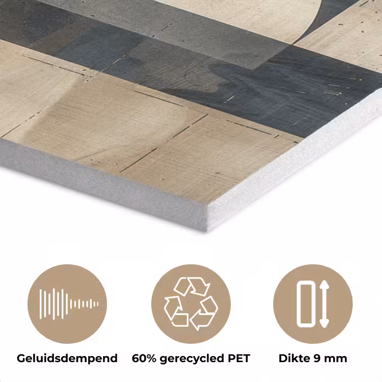 Modern - Kunst - Beige - Industrieel PET vilt klein -closeup_NL