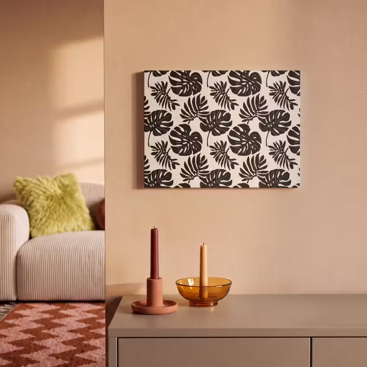 Modern - Monstera - Zwart PET vilt klein 837 -sfeer1