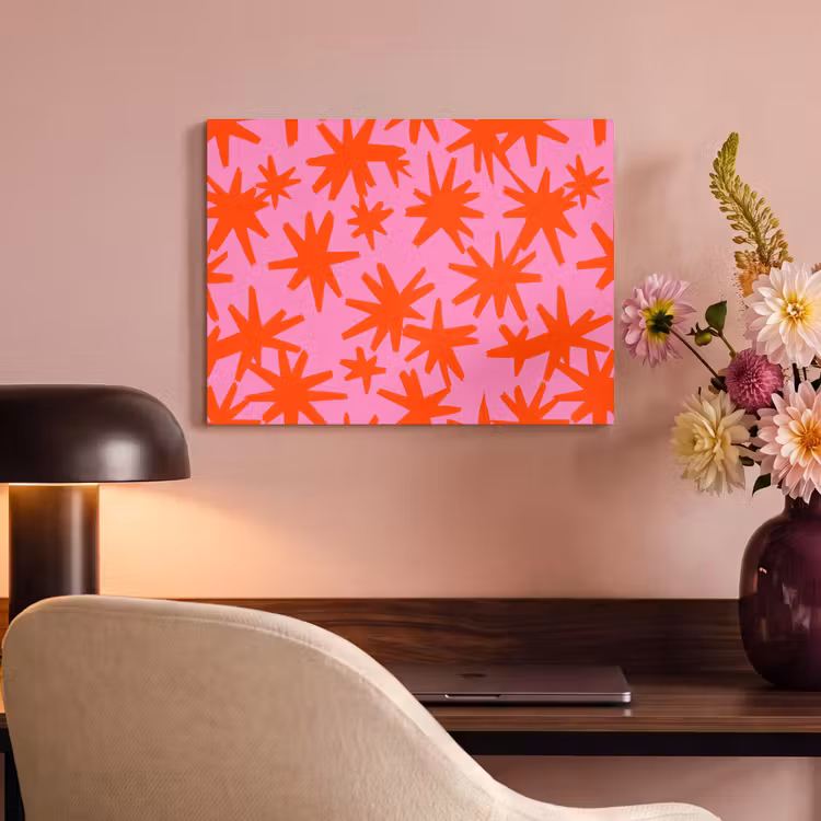 Modern - Sterren - Roze PET vilt klein 837 -sfeer3