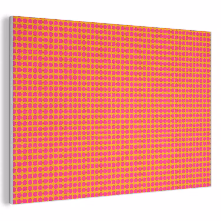 Modern - Stippen - Oranje PET vilt klein 837 -3d