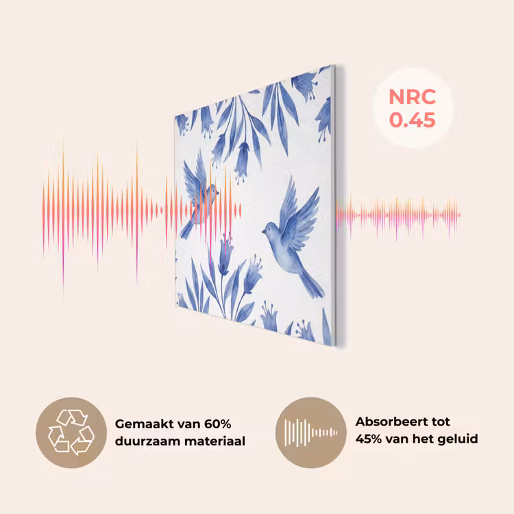 Modern - Vogels - Delfts - Blauw PET vilt klein -USP_NL