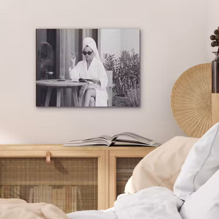 Modern - Vrouw - Zwart - Wit PET vilt klein -sfeer3