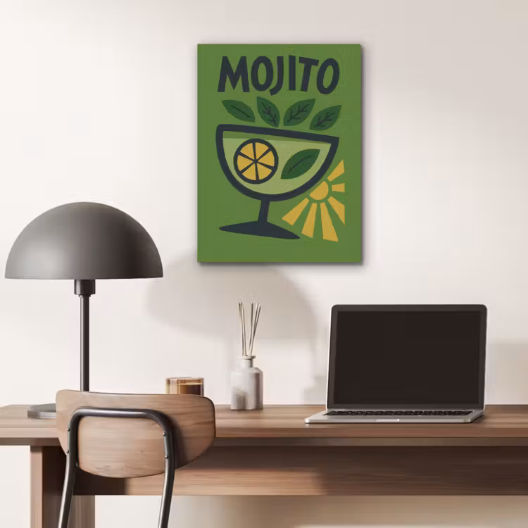 Mojito - Cocktail - Citroen - Groen PET vilt klein -sfeer5