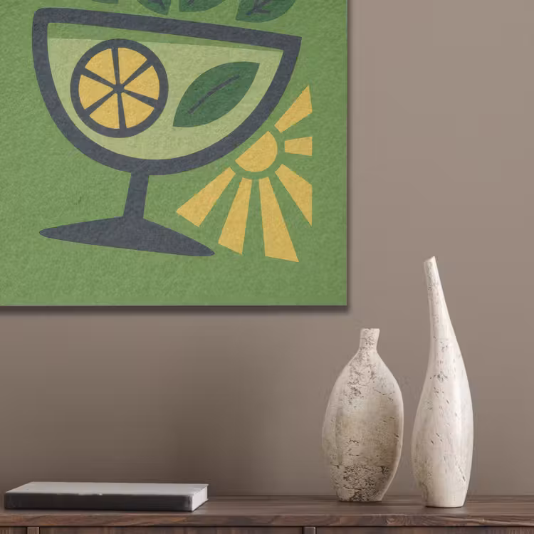 Mojito - Cocktail - Citroen - Groen PET vilt klein -sfeer6_closeup