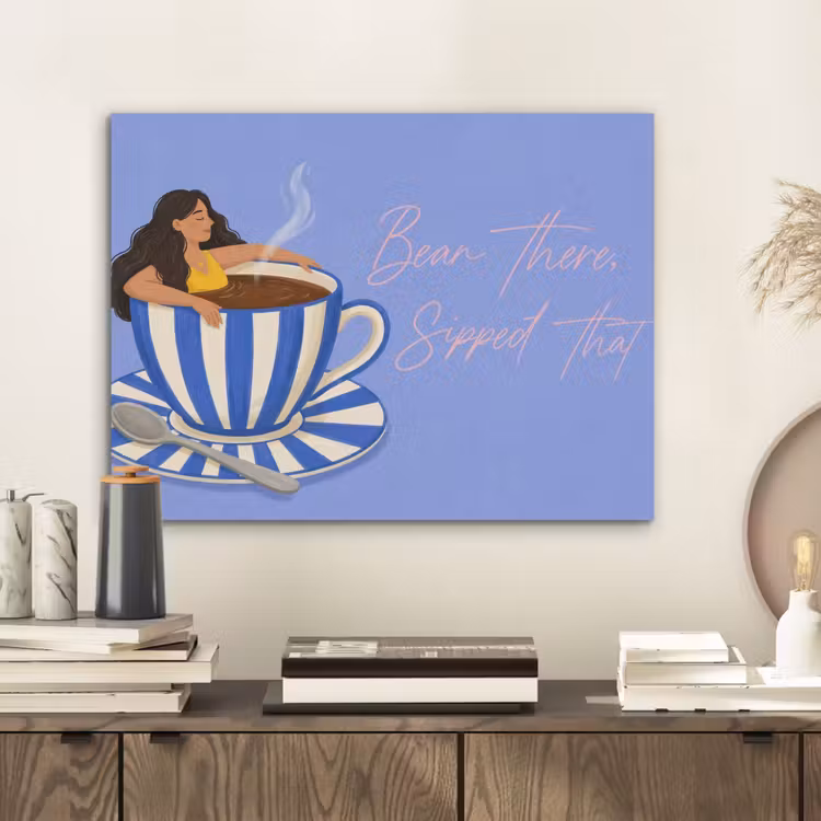 Mok - Koffie - Vrouw - Paars PET vilt klein -sfeer1