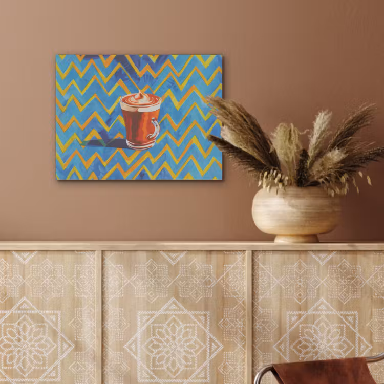 Mok - Koffie - Zigzag - Slagroom PET vilt klein -sfeer4