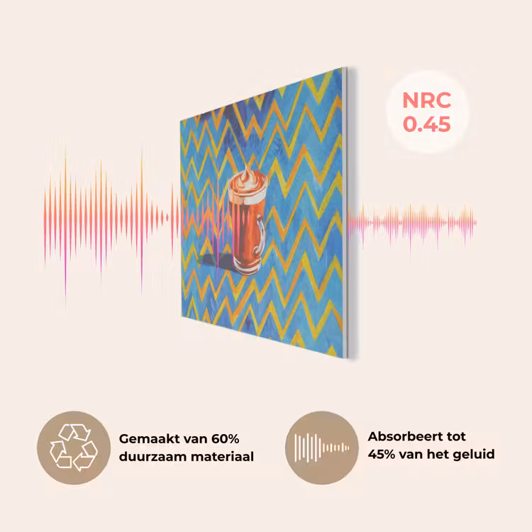 Mok - Koffie - Zigzag - Slagroom PET vilt klein -USP_NL