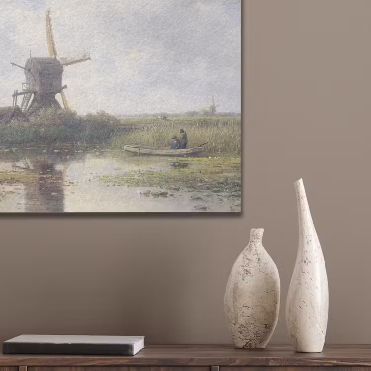 Molen - Willem Roelofs - Oude meesters - Kunst PET vilt klein -sfeer6_closeup