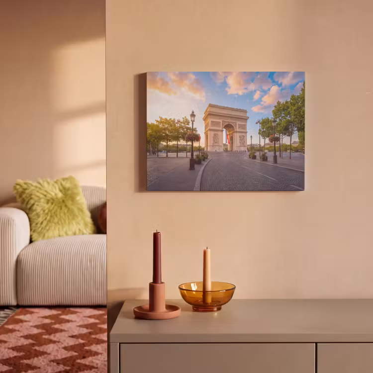 Monument - Parijs - Zonsondergang - Architectuur - Goud PET vilt klein -sfeer1