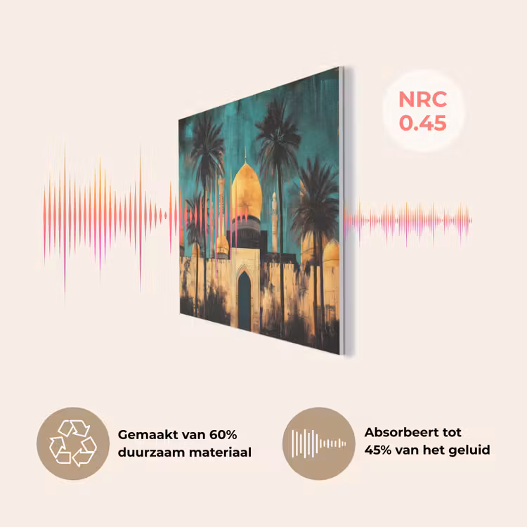 Moskee - Goud - Arabisch - Islamitische PET vilt klein -USP_NL