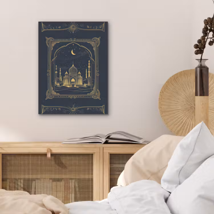Moskee - Islam - Goud - Ramadan - Islamitische PET vilt klein -sfeer3
