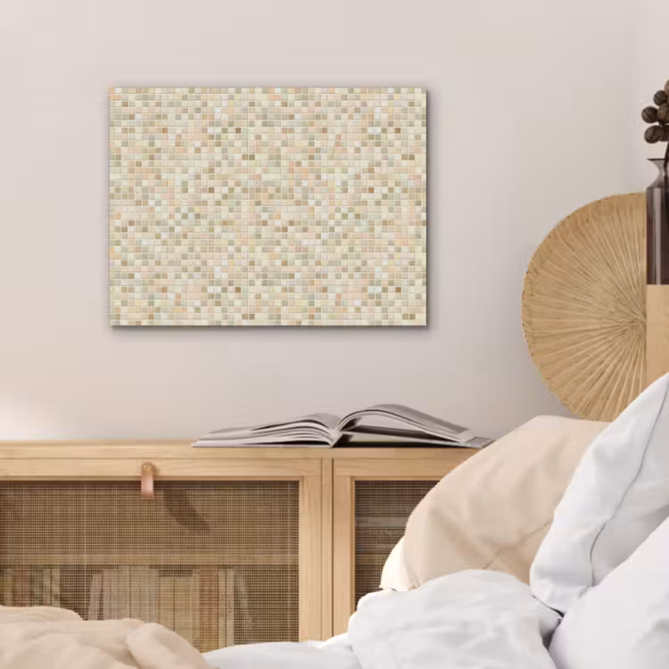 Mozaïek - Patroon - Beige PET vilt klein 837 -sfeer3