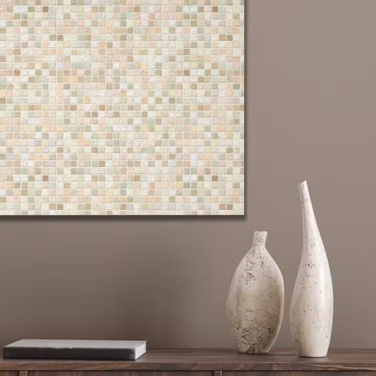 Mozaïek - Patroon - Beige PET vilt klein 837 -sfeer6_closeup
