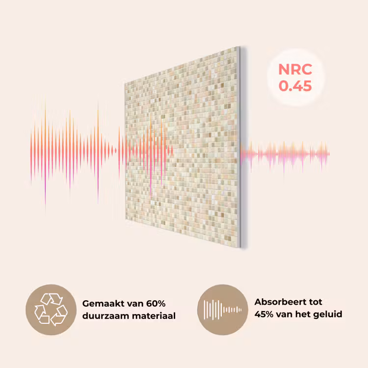 Mozaïek - Patroon - Beige PET vilt klein 837 -USP_NL