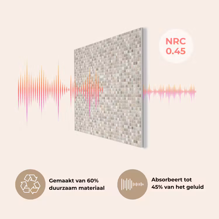 Mozaïek - Patroon- Taupe PET vilt klein 837 -USP_NL