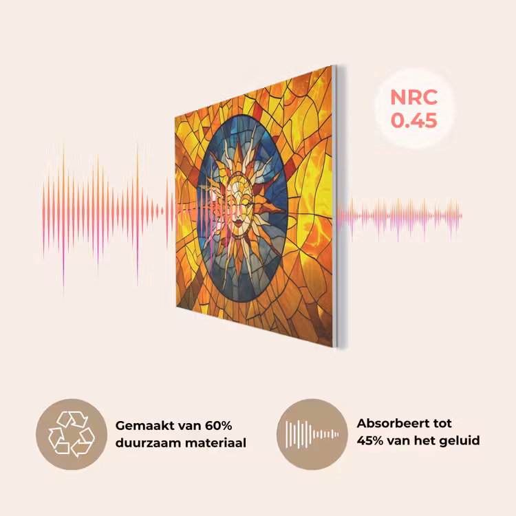 Mozaïek - Zon - Geel - Cirkel PET vilt klein -USP_NL