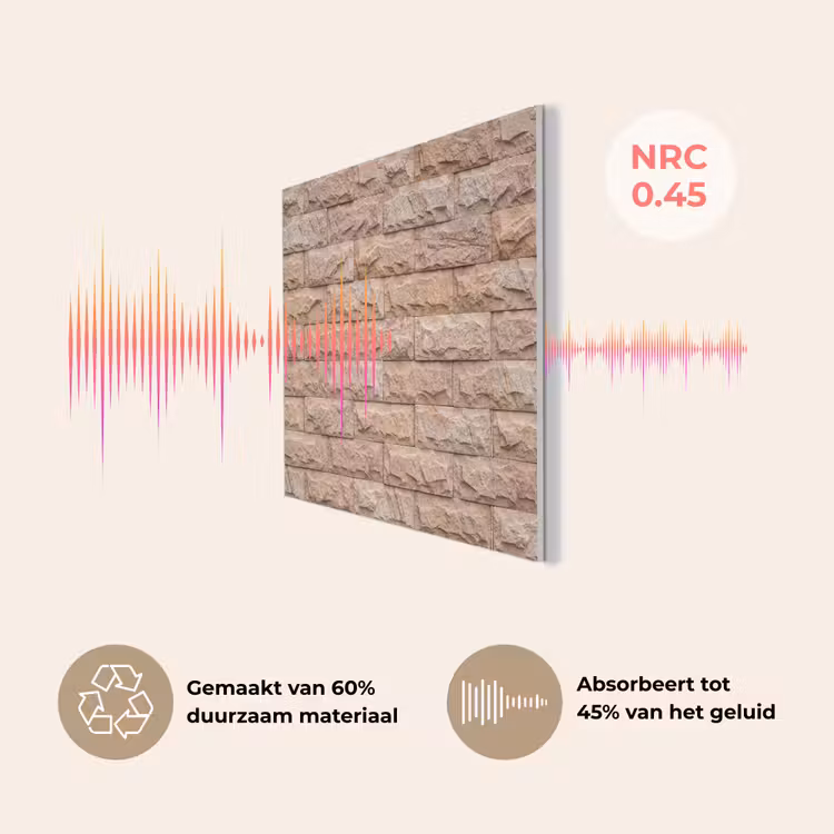 Muur - Steen - Ruw - Textuur - Beige PET vilt klein -USP_NL