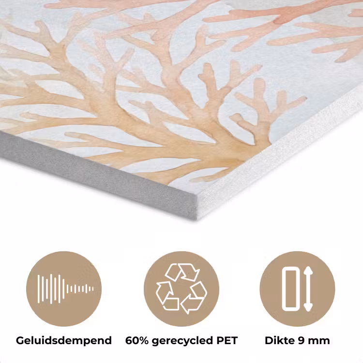Natuur - Abstract - Aquarel - Organisch - Warm PET vilt klein -closeup_NL
