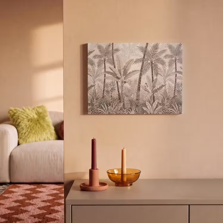 Natuur - Bladeren - Landschap - Mozaïek - Beige PET vilt klein -sfeer1