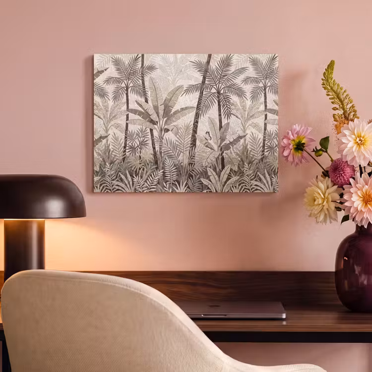 Natuur - Bladeren - Landschap - Mozaïek - Beige PET vilt klein -sfeer3