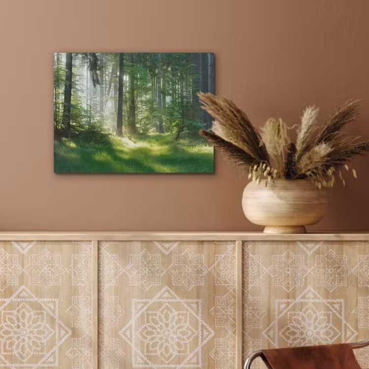 Natuur - Bomen - Bos - Groen - Zon - Gras - Planten PET vilt klein -sfeer4