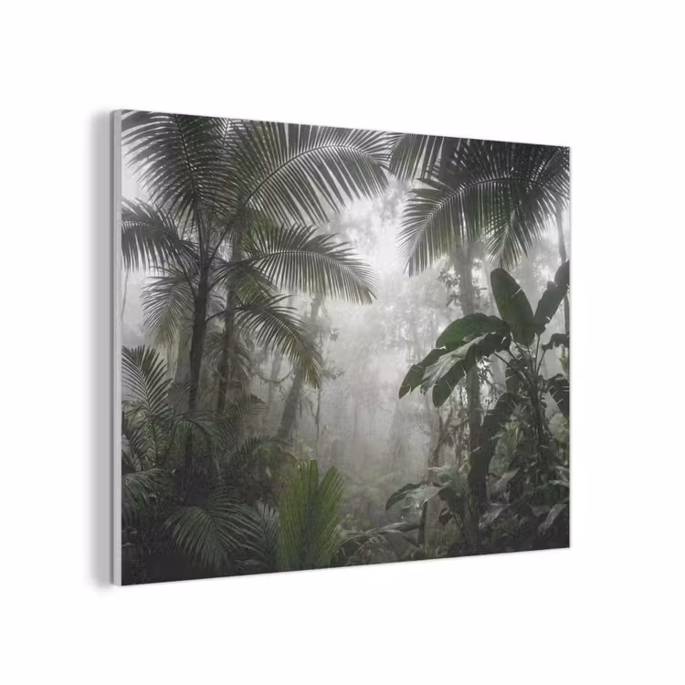 Natuur - Jungle - Mist - Groen - Bladeren PET vilt klein -3d