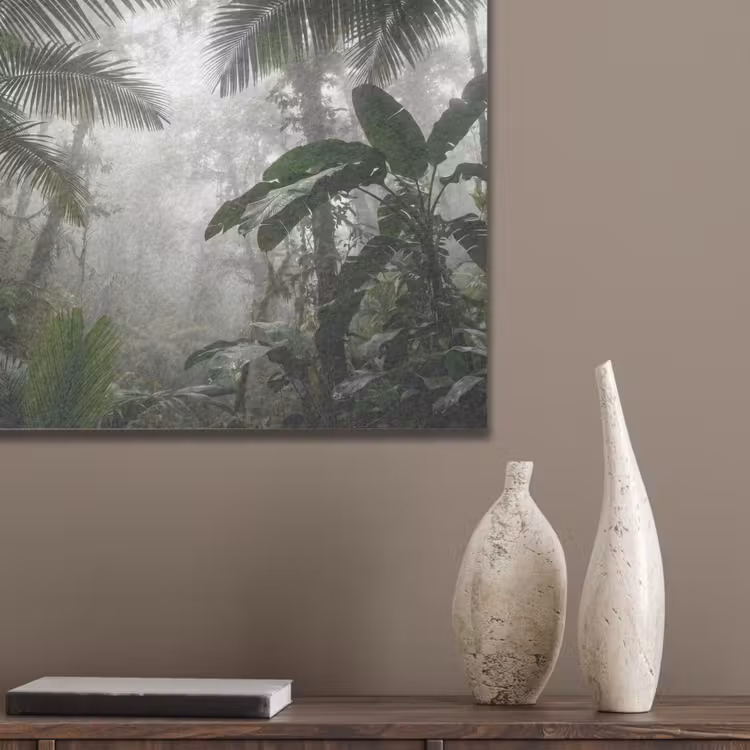 Natuur - Jungle - Mist - Groen - Bladeren PET vilt klein -sfeer6_closeup