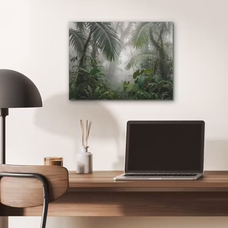 Natuur - Jungle - Mist - Tropisch - Groen PET vilt klein -sfeer5