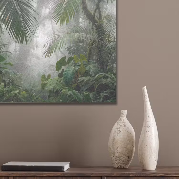 Natuur - Jungle - Mist - Tropisch - Groen PET vilt klein -sfeer6_closeup