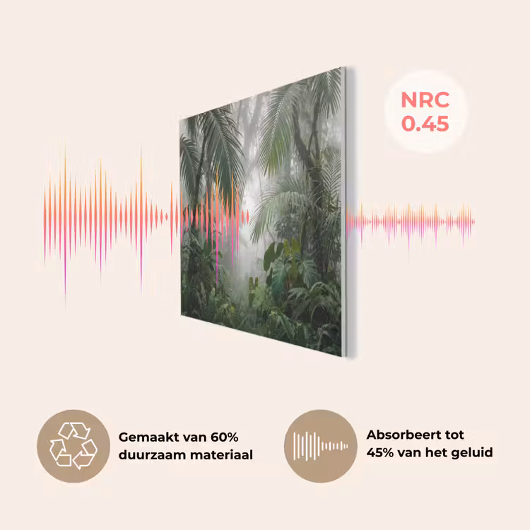 Natuur - Jungle - Mist - Tropisch - Groen PET vilt klein -USP_NL