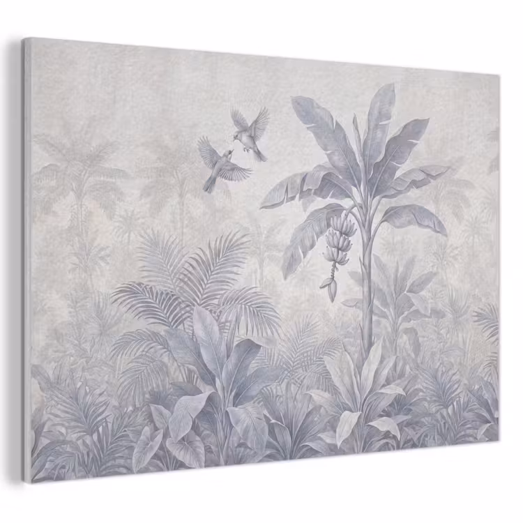 Natuur - Vogel - Jungle - Illustratie - Blauw PET vilt klein -3d